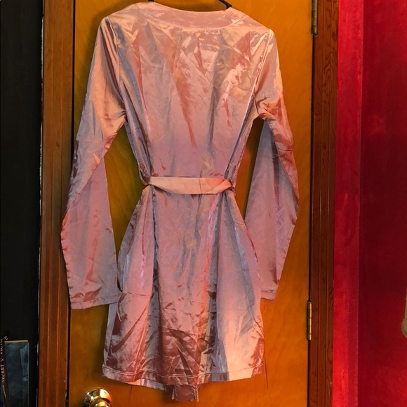 NWT PrettyLittleThing Rose Satin Utility LS Dress - Picture 5 of 7